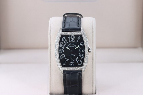 Franck Muller 7500 S6 D Cintree Curvex Sunset Diamonds Edition Black Guilloché