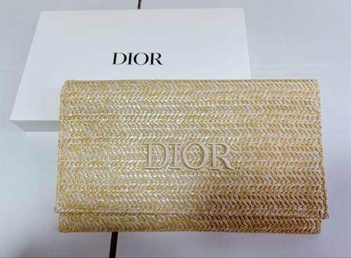 Pochette pochette Christian Dior 2023 estiva rattan beige originale limitata novità