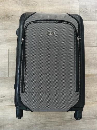 20" Samsonite 1910 Black Hardshell Rolling Carry On Luggage W  Telescoping