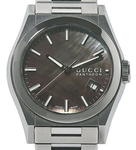 GUCCI Pantheon 115.4 YA115401 Quartz Black Shell Dial Bracelet Boys Watch