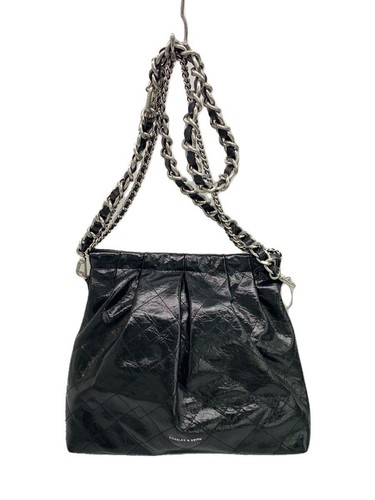 Borsa hobo CHARLES & KEITH altre lame duo manico catena nera solida usata