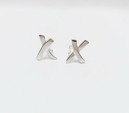 Tiffany & Co. Paloma Picasso Graffiti X Sterling Silver Earrings
