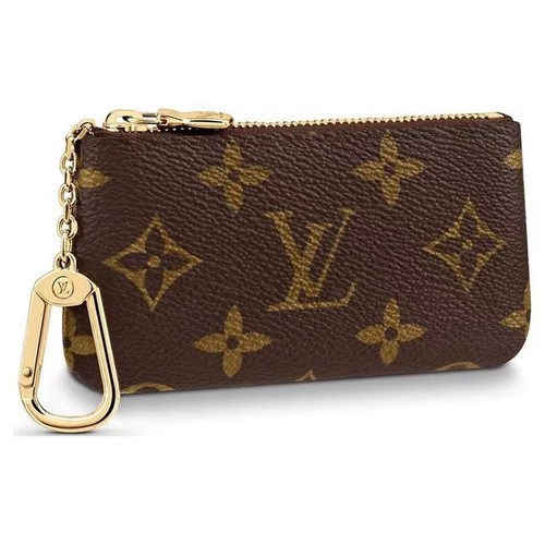 LOUIS VUITTON（LV） LOUIS VUITTON LV Monogram Coated Key Coin Pouch Wallet Brown Women bagM62650