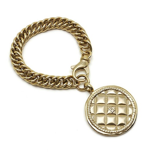s-l500_1756092721 CHANEL Matelasse Plate Bracelet Plated Gp B15K Charm