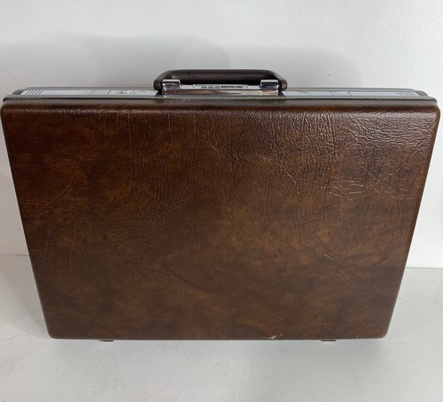 Vintage Samsonite Classic 100 Hardshell Dark Brown Slim Briefcase
