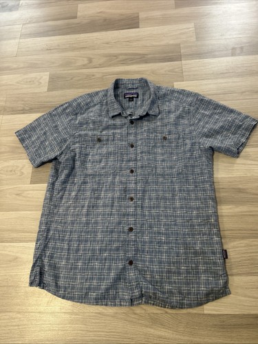 Patagonia Organic Cotton Button Up Short Sleeve Size Large Plaided