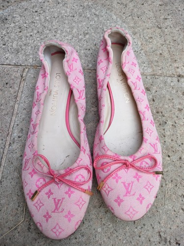 Louis Vuitton Pink Monogram Ballet Flats