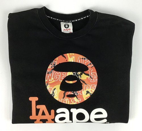 AAPE By A Bathing Ape *LIMITED EDITION RARE* LA Orange Camo Sweatshirt   Size XL
