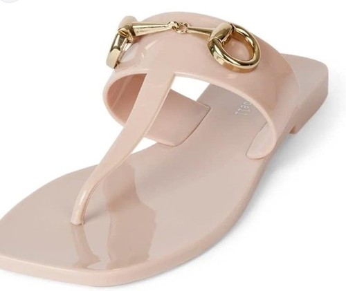 Sandali Jeffrey Campbell Horsebit 8 Anthropologie Nude A Lil Bit Thong slip on
