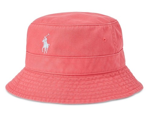 Ralph Lauren Polo Bucket Hat Chino S/M Red NWT