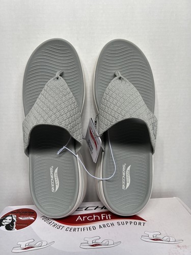 SKECHERS ARCH FIT Women's Skechers  GO WALK Arch Fit Sandal – 140803 GRY Grey Size 11 NEW With BOX