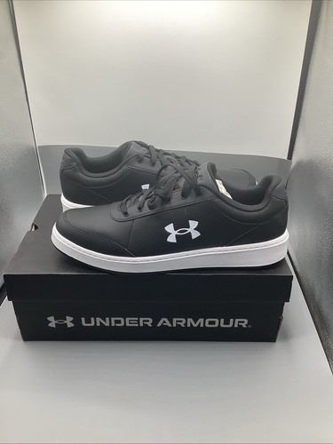 Sneakers basse uomo UNDER Armour BLK WHT ST Court taglia 14 NUOVE!!!