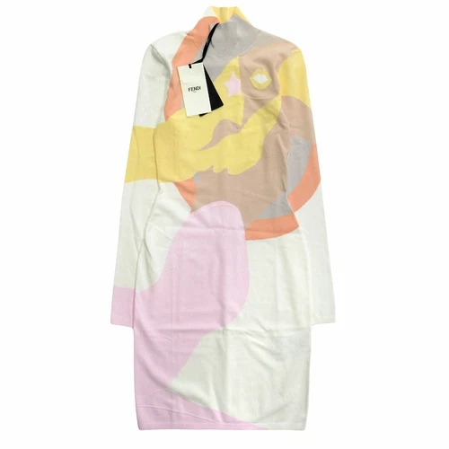 【Abiti】 Articolo inutilizzato 22ss FENDI by Kim Jones ragazza design maglia elasticizzata pezzo unico