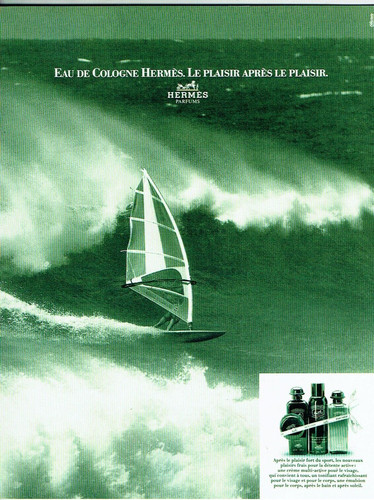 advertising 0923 1990 Hermès eau de cologne sport windsurfing