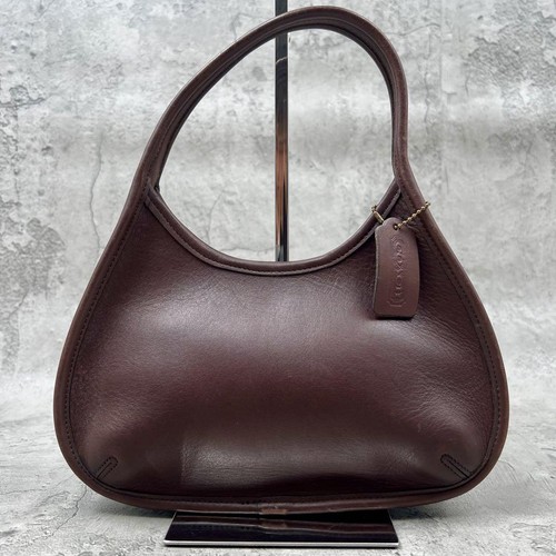 Borsa a tracolla vintage Coach 9027 Ergo Mini Hobo pelle marrone scuro Giappone