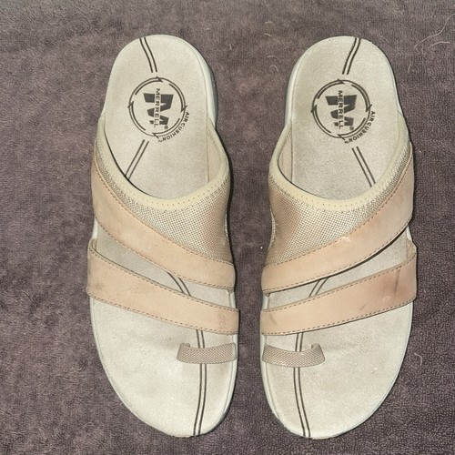 Merrell Sandali Donna Schiuma Cuscino Aria Marrone 9 Slip On Toe H