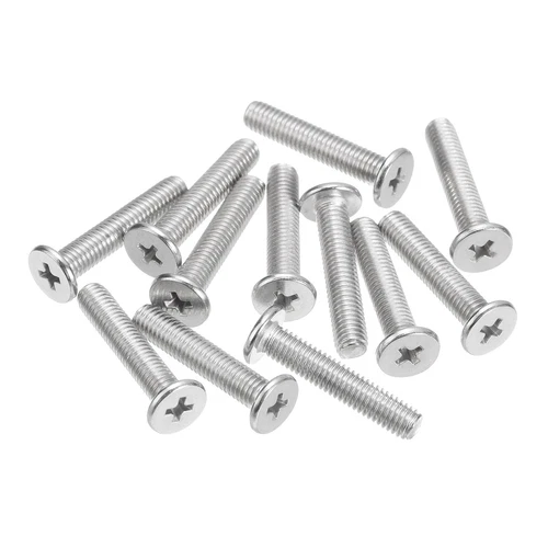 NOTHING NEW M5 0.8 x 25mm 20Pcs Metal Flat Round Head Screws Phillips Drive Machine Bolt