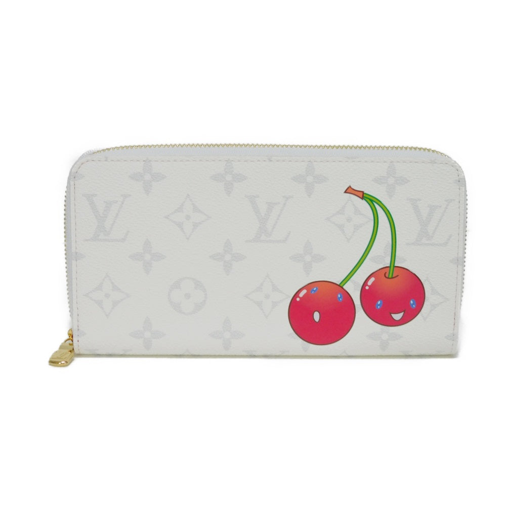 LOUIS VUITTON Long Wallet Purse M14240 Monogram canvas x grain leather white Monogram Cherry LVxTM Zippy Wallet
