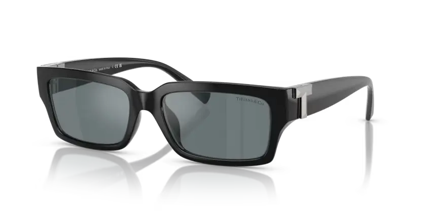 Tiffany & Co. Unisex Sunglasses Rectangle Black Frame Grey Lens TF4226U 80016G