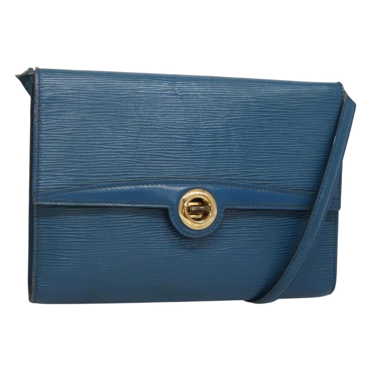 LOUIS VUITTON Epi Pochette Arche Shoulder Bag Blue M52575 LV Auth 124831