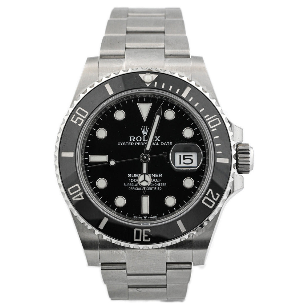 HAPPY JEWELERS Rolex Submariner 41mm Black Dot Dial Watch Ref# 126610LN