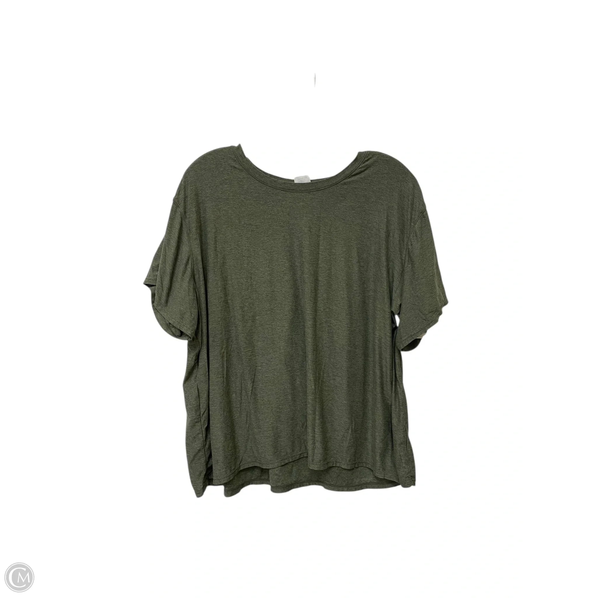 CLOTHES MENTOR HIGHLAND VILLAGE  TEXAS Athletic Top Short Sleeve By Athletic Works In Green  Size: Xxl