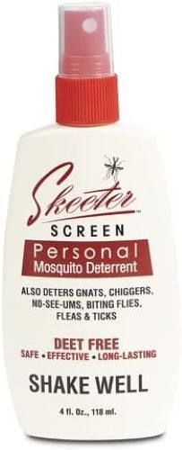 SCENT SHOP Skeeter Screen 90200 4 oz Bottle of Deet Free Essential Oil Mosquito Repellent   Quantity of 3