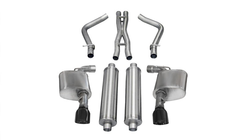 CORSA PERFORMANCE Corsa 2012 2013 Dodge Charger SRT 8 6.4L V8 Black Sport Cat Back Exhaust