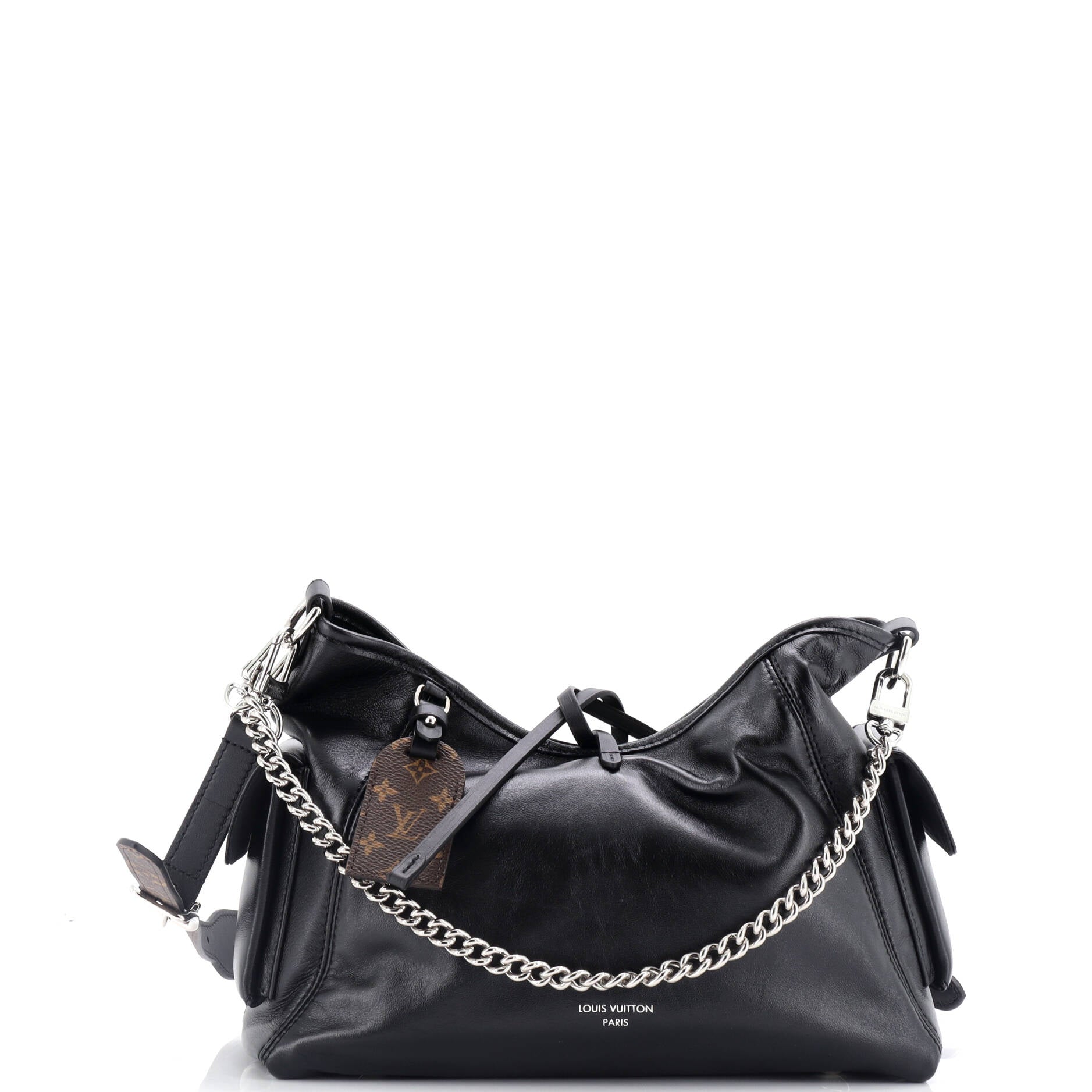 2860 CarryAll Cargo Hobo Leather with Monogram Canvas PM