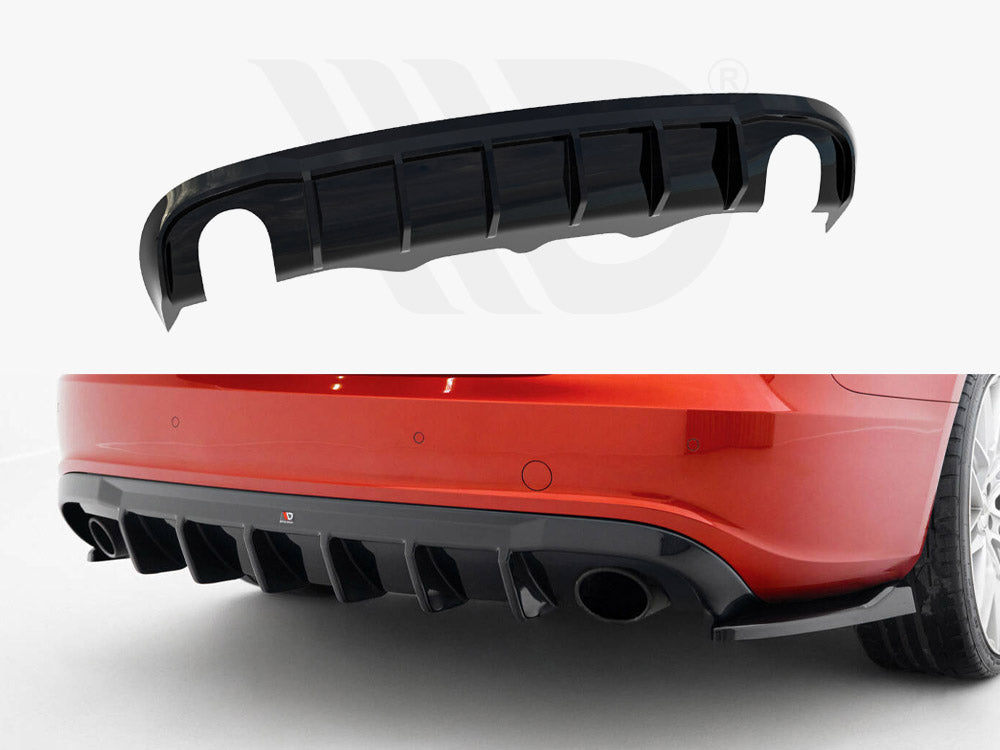 Maxton Design   Rear Valance Audi A5 S Line Sportback 8T (Version with single exhaust tips on both sides)