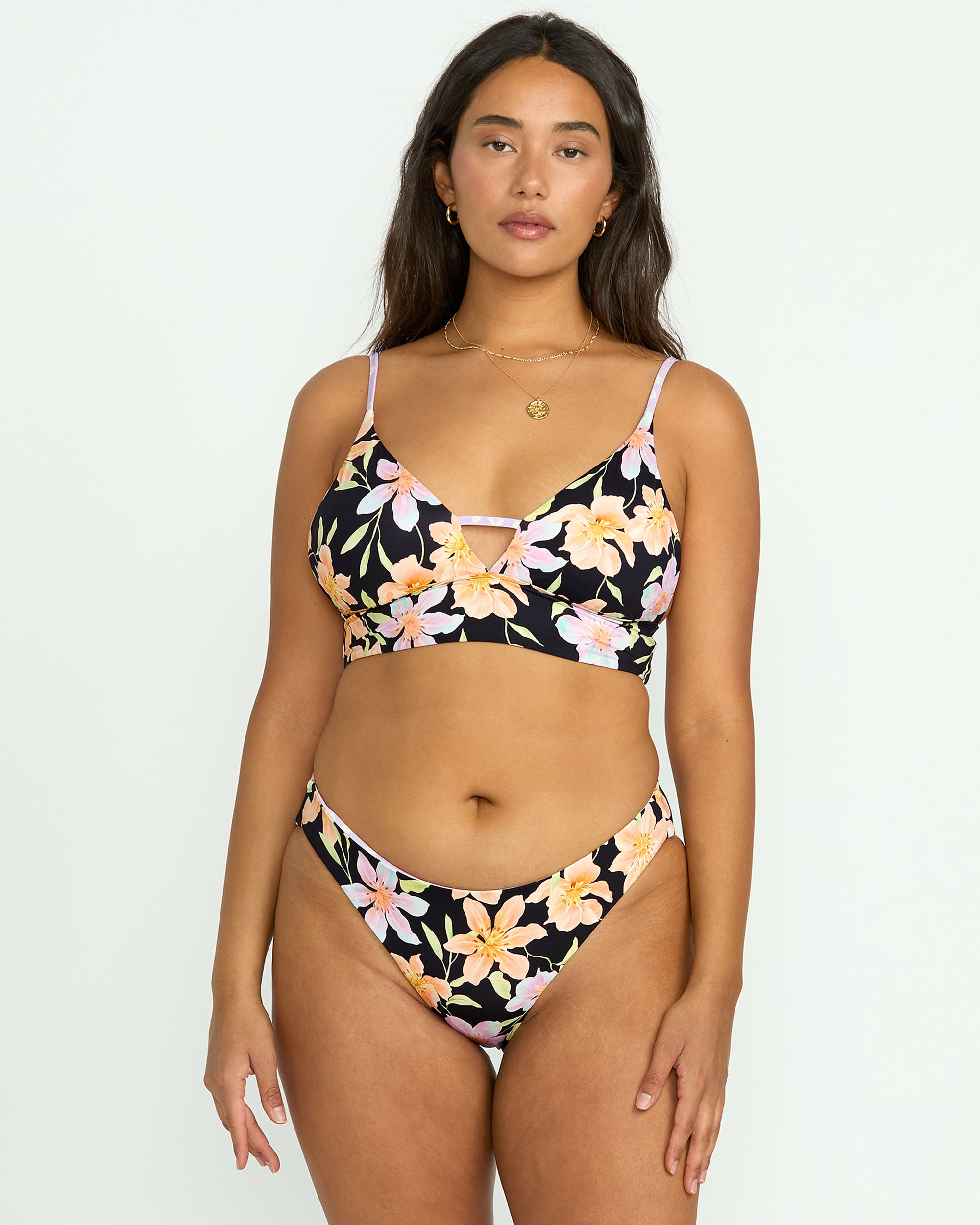 O5 BILLABONG Twin Sol Reversible V Neck Cami Bikini Top   Multi