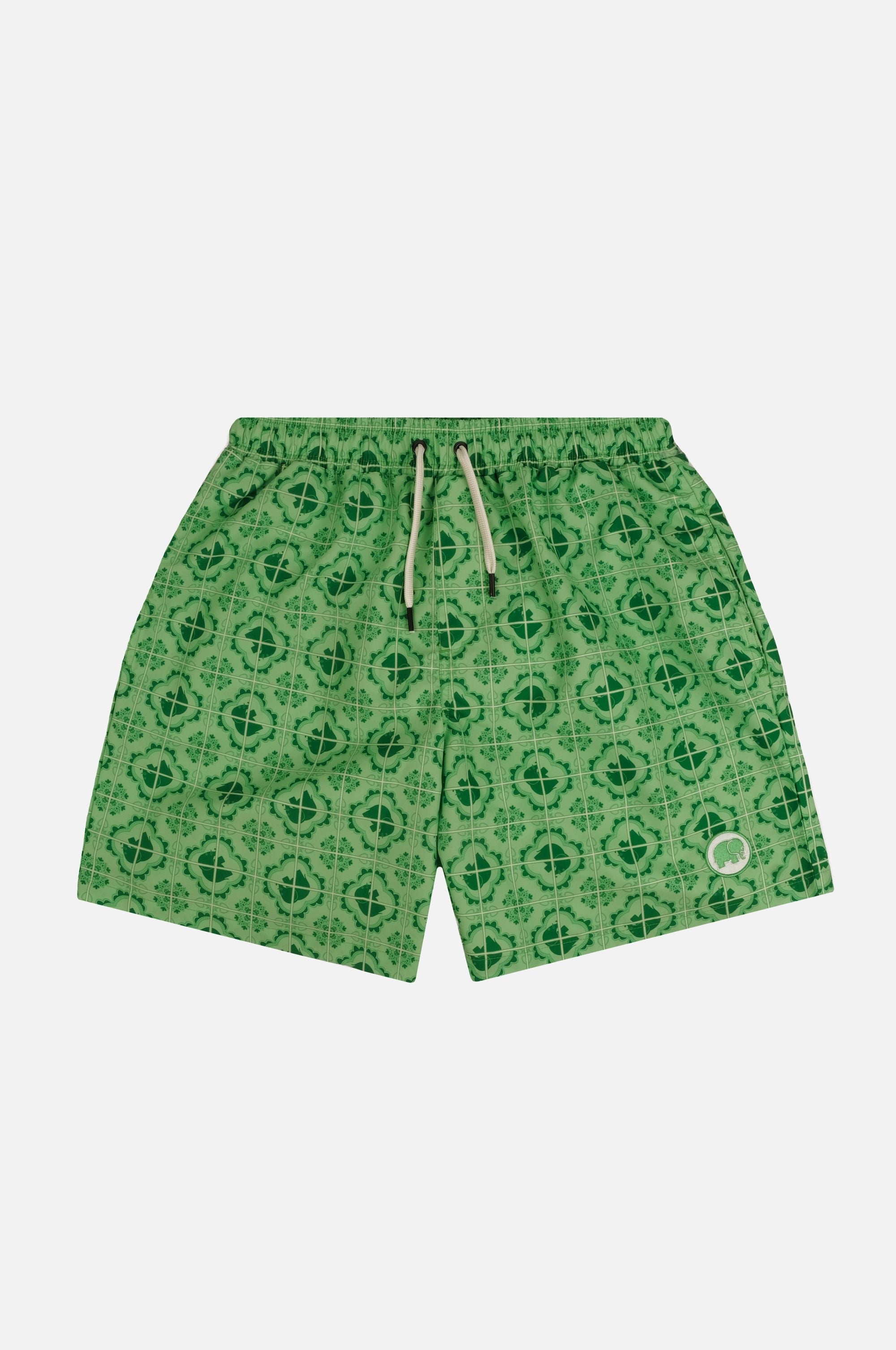 TRENDSPLANT Tiles Swim Shorts Aqua Green