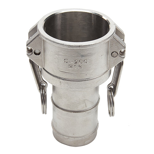 FIREHOSEDIRECT Stainless Steel 2" Female Camlock to Hose Shank (USA)