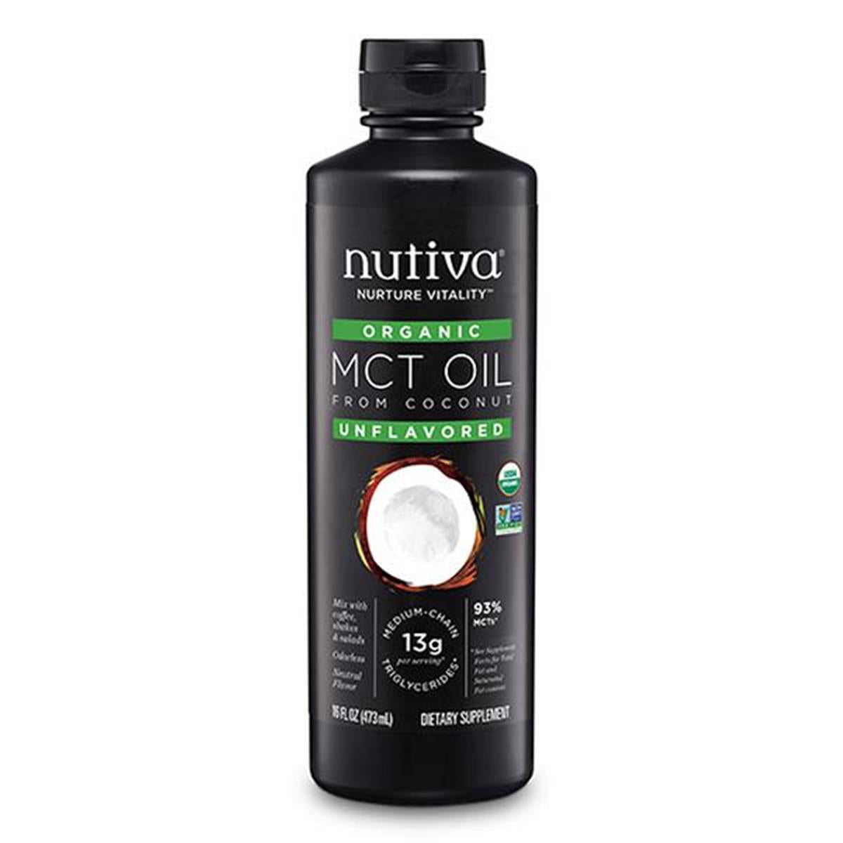 2297 Nutiva  16 fl oz Organic Unflavored Liquid Coconut MCT Oil