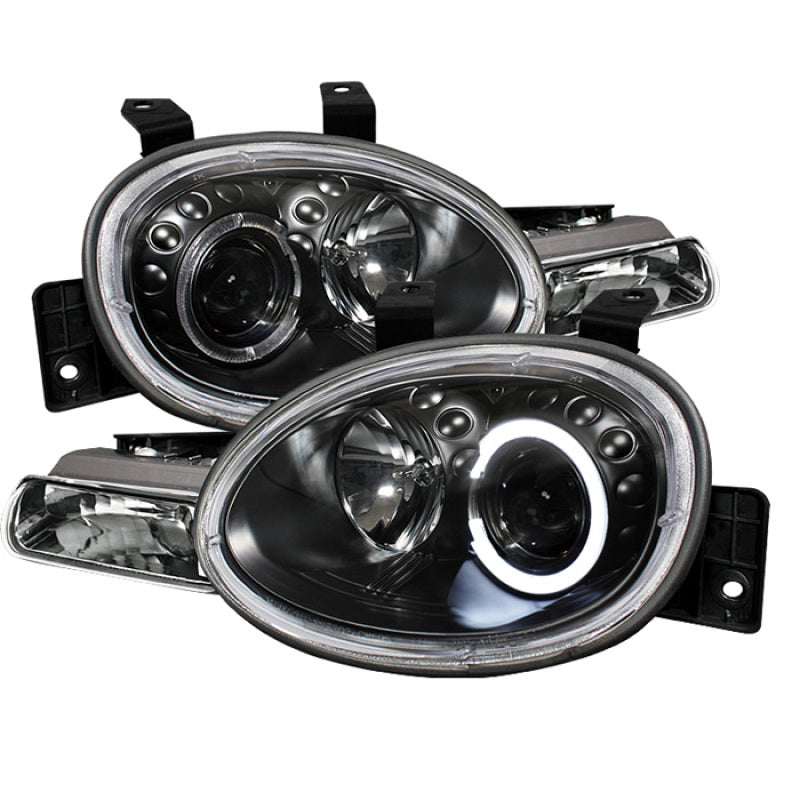 Spyder Dodge Neon 95 99/Plymouth Neon 95 99 Projector Headlights LED Halo Blk PRO YD DN95 HL BK