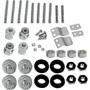 Saddlemen Chrome S4 Quick Disconnect Saddlebag Docking Post & Fastener Kit