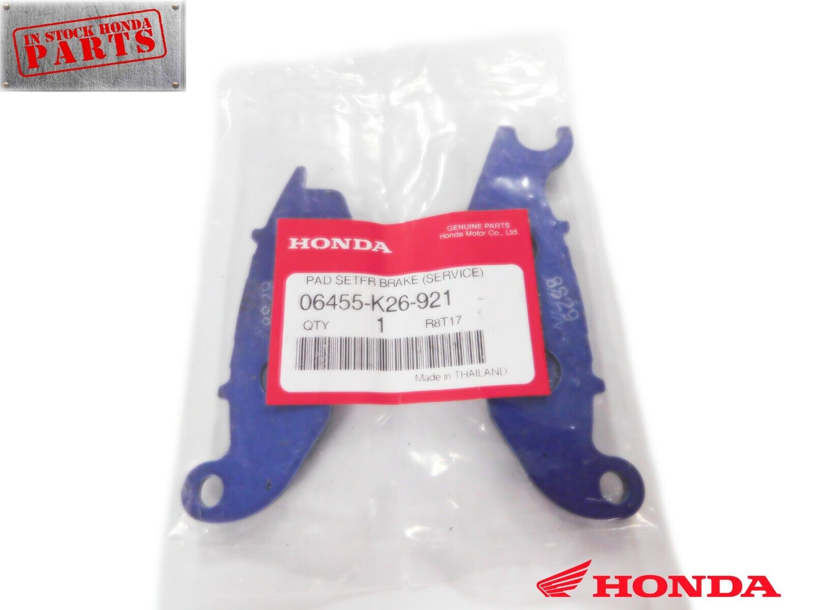 OCP PARTS WAREHOUSE GENUINE HONDA FRONT BRAKE PAD SET GROM 125 2014 2020 OEM 06455 K26 921