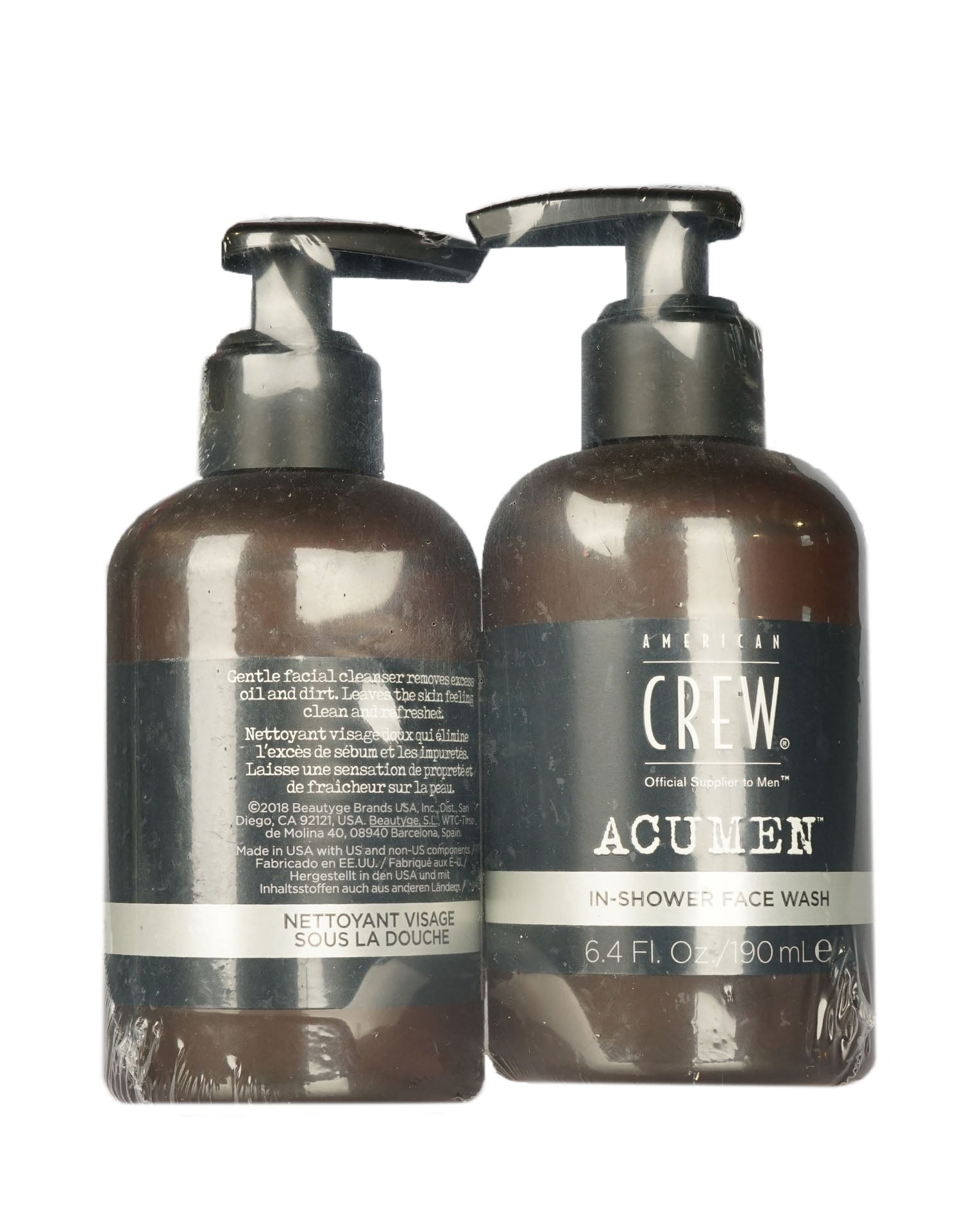 2198 American Crew Acumen In Shower Face Wash 6.4 OZ Set of 2
