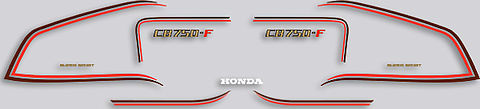 OBB CB750F 1980 Decal Set ~ Silver Model