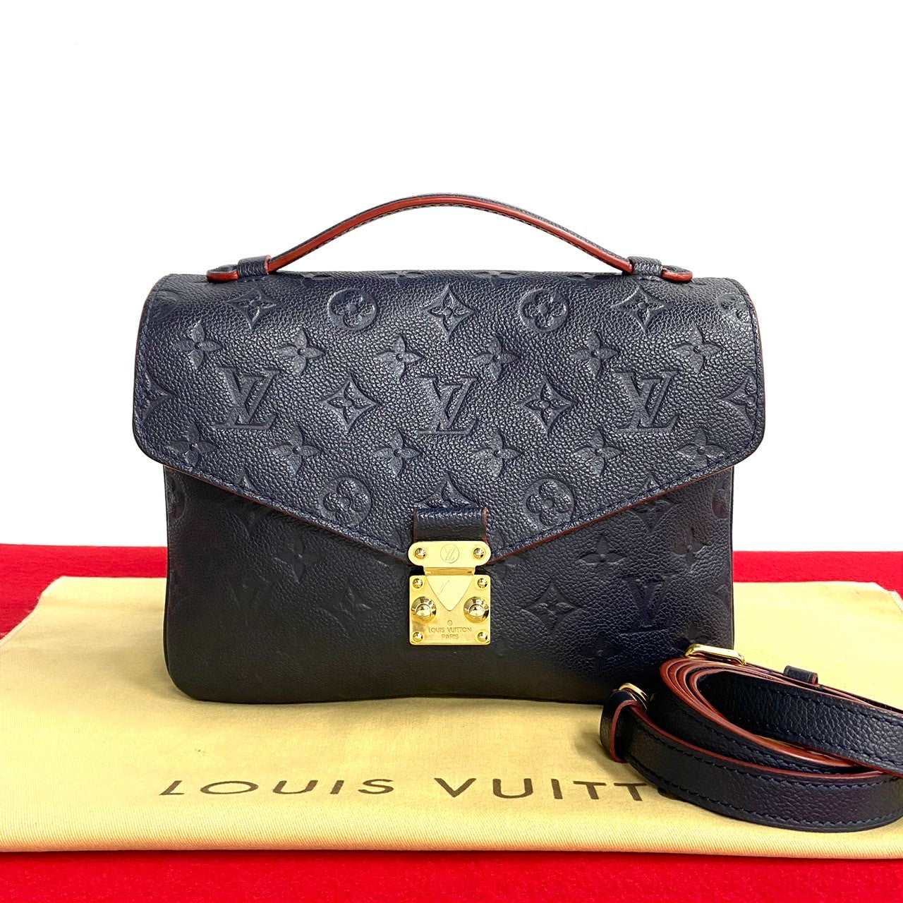 LOUIS VUITTON Shoulder Bag M41487 Monogram Ann Platt Navy Monogram Ann Platt Pochette Metis MM
