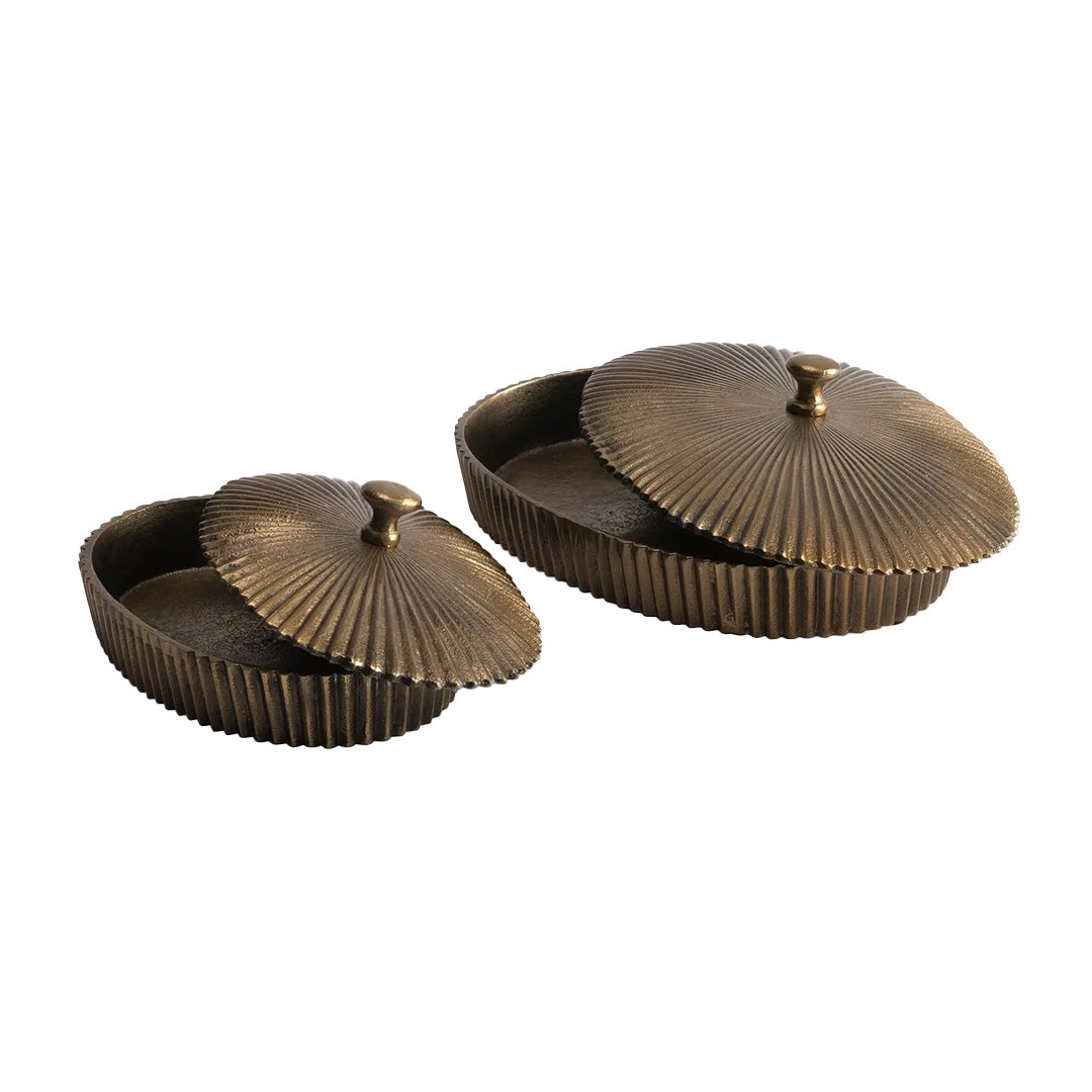 GUMP'S Camellia Oval Boxes  Set of 2
