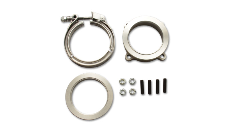 Vibrant GT Series Turbo Adapter 3in 4 Bolt to 3in V Band Flange w/ V Band & V Band Clamp