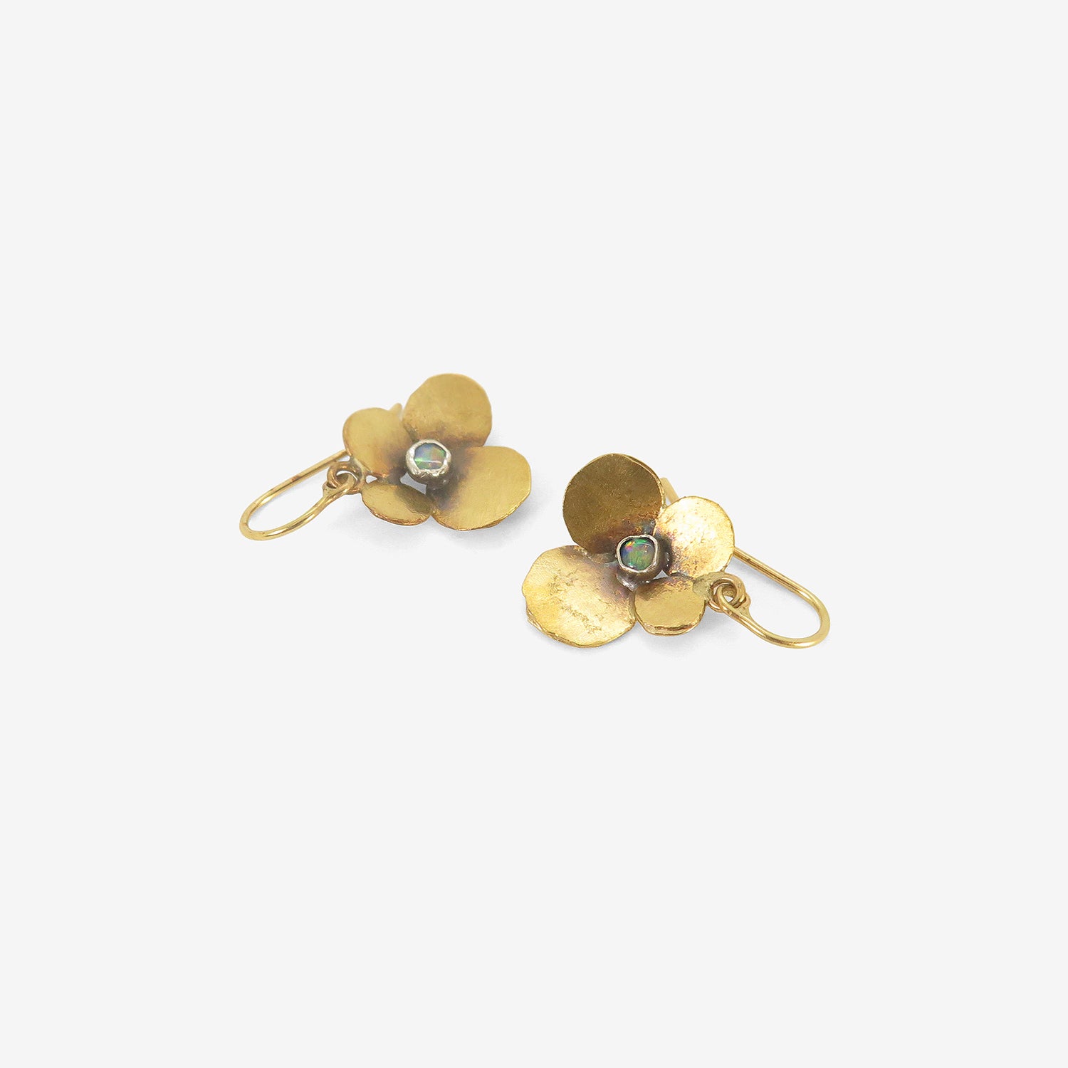 JUDY GEIB 24K & OPAL HYDRANGEA EARRINGS