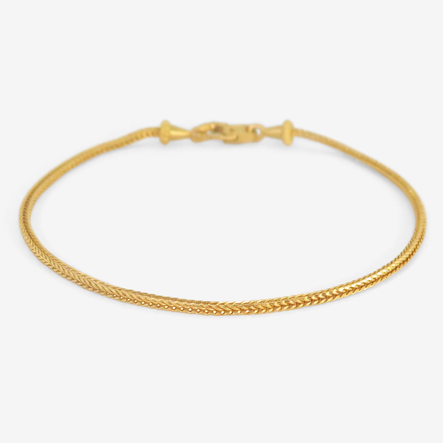 PROUNIS 22K DUO LOOP IN LOOP CHAIN BRACELET WITH FIBULA CLASP