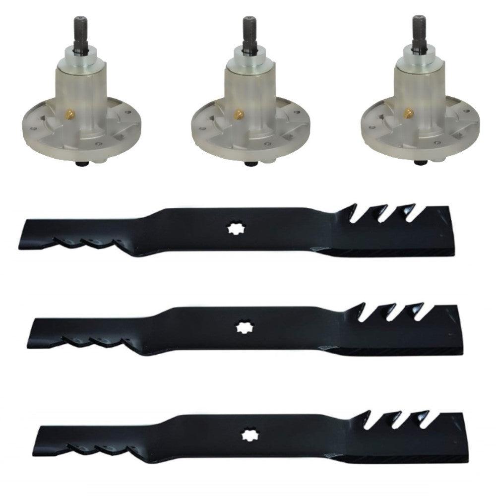 RELIABLE AFTERMARKET PARTS, INC® 3Pk GY21099 Mower Deck Spindles Blades GY20684 190C D170 G110 LA150 LA175 592617