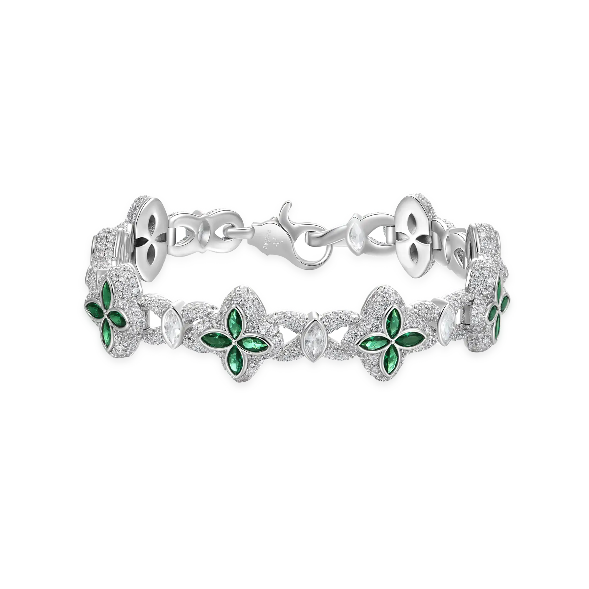 APORRO Iced Luminous Clover Bracelet