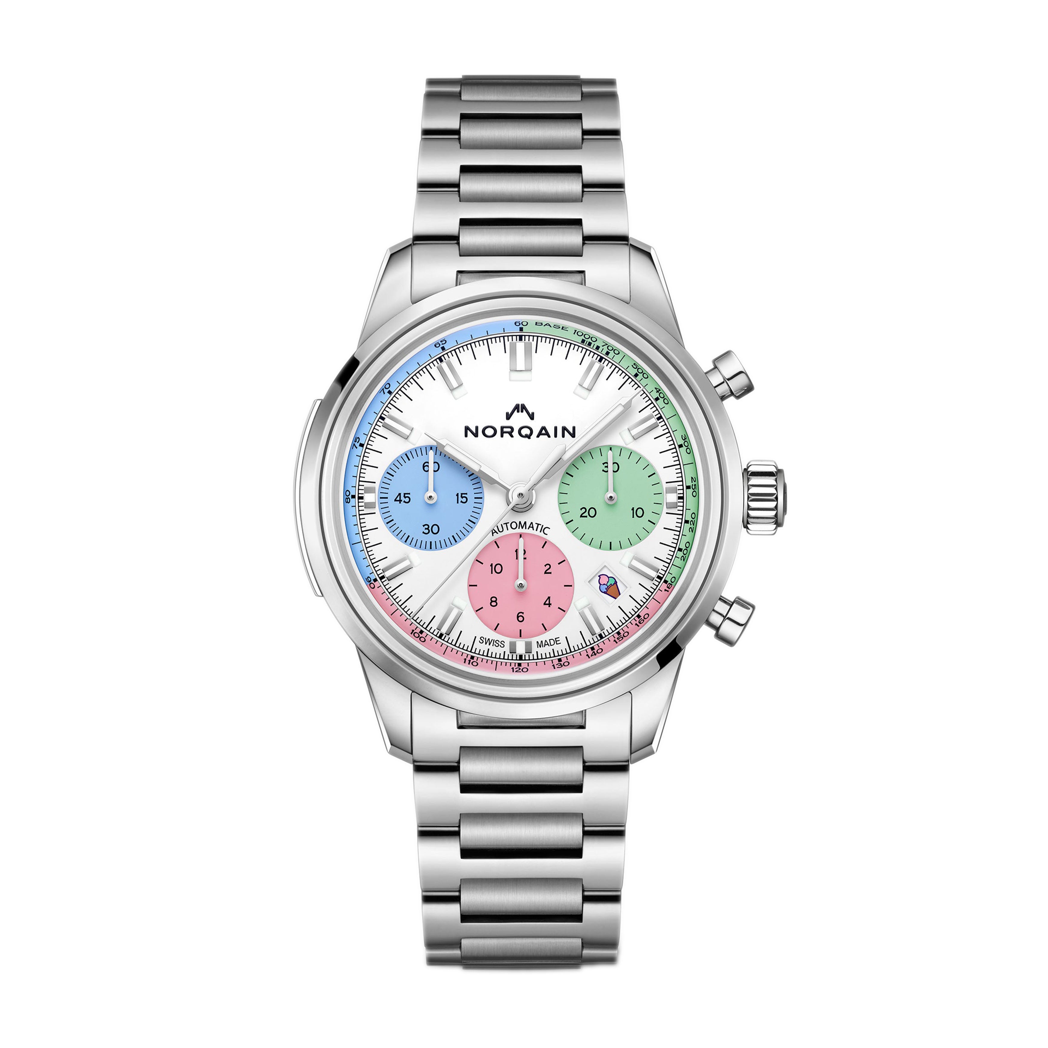 Norqain Freedom 60 Chrono Enjoy Life Special Edition Watch  40mm White Dial  N2201.19S01.C01