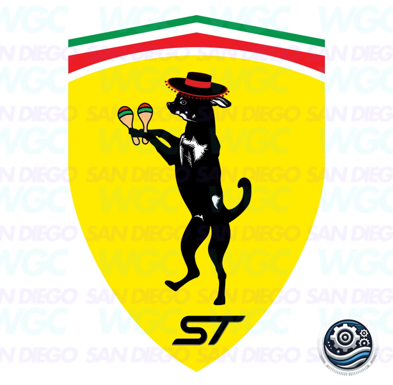 WEST COAST GEAR WCG Prancing Chihuahua ST Sticker Set 2014 2019 Fiesta ST