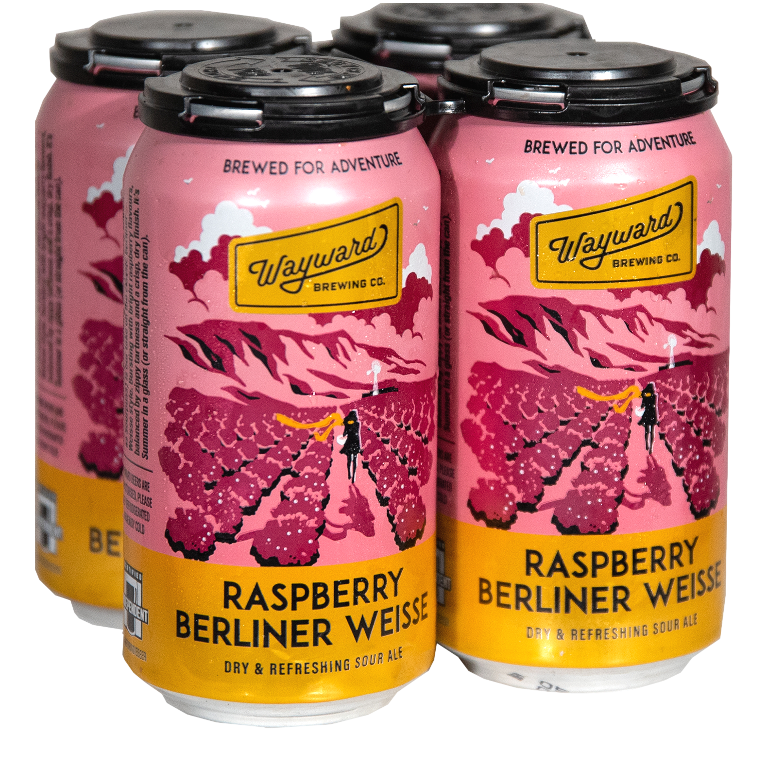 WAYWARD BREWING CO Wayward Raspberry Berliner Weisse 375ml Can 4 Pack