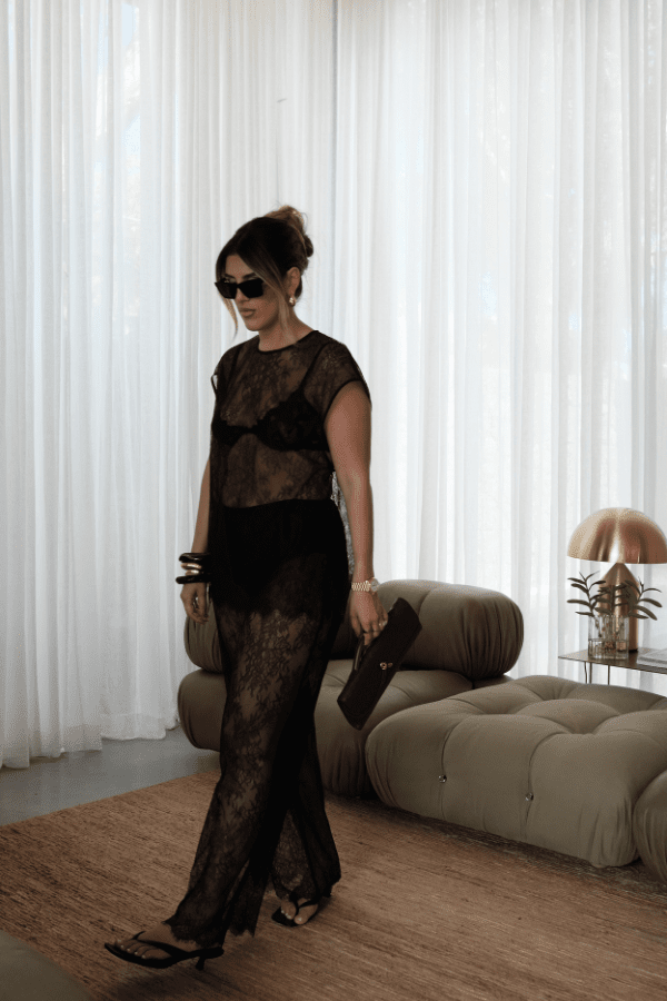SNEAKY LINK Jordi Lace Pant Black